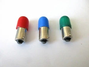 Harmon Kardon Rabco ST-7 ST-8 Linear Turntable Set of Red Blue Green Lamps Bulbs - Picture 1 of 1