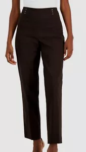 $50 JM Collection Women's Brown Studded Pull-On Pants Petite Size PXL - Picture 1 of 2