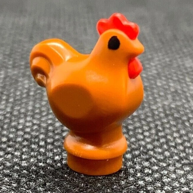 Nuevo LEGO Gallo POLLO Naranja Oscuro Castillo Granja Pollo Gallina Pájaro Animal 1413pb01 Foto 1 de 1