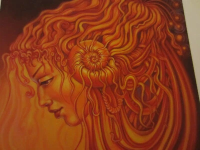 esoterisch 2 Amanda Sage kleine Giclee Mars und Evolution betitelt handsigniert - Bild 1 von 4