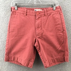 J.Crew Chino Shorts Mens 30 (actual 30x8.5) Red Cotton Low Rise Zip Fly Casual - Picture 1 of 16