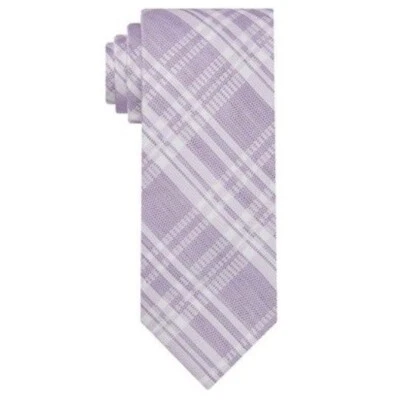Corbata Michael Kors Para Hombres Clásica Ajustable Texturizada a Cuadros Púrpura Talla OS NUEVA CON ETIQUETAS Foto 1 de 2