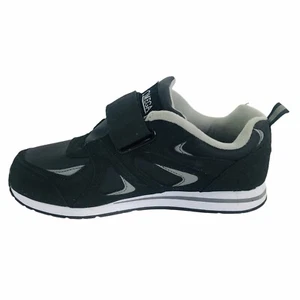 Omega Men's Walking Shoes Size 8.5 Black / Silver  475-01 Comfort Zone Hook/Loop - Picture 1 of 12