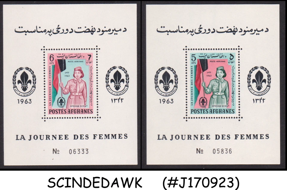 AFGHANISTAN - 1964 GIRL SCOUTS - SET OF 2 SOUVENIR SHEET MINT NH - Image 1 of 1