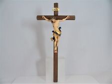 Holz geschnitzt WAND KRUZIFIX H 28 cm neu. Kreuz mit Christus Kreuze Kruzifixe