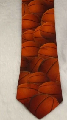 Винтажный мужской галстук RALPH MARLIN JUST BALLS Sports США винтажный March Madness 1995 - Изображение 1 из 4