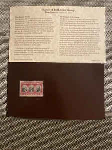 1931 BATTLE OF YORKTOWN POSTAL COMMEMORATIVE SOCIETY FIRST DAY ISSUE STAMP NEW - Picture 1 of 5