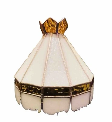 Pantalla de lámpara ámbar vitral vintage Foto 1 de 4