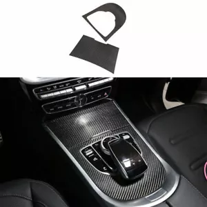 Para consola media de fibra de carbono real Benz Clase G 2019-22 borde panel de cambio de marcha - Imagen 1 de 9
