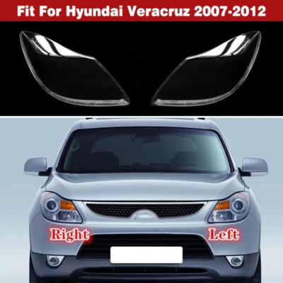 Par de cubiertas de lámparas de faros de coche carcasa de lente + pegamento de sellado para Hyundai Veracruz 2007-12 Foto 1 de 4