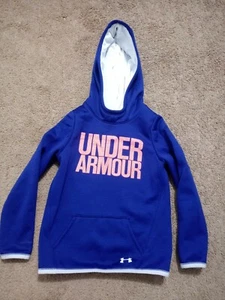 UNDER ARMOUR Storm Girls Pullover Hoodie Sweatshirt COLDGEAR Size S Youth - - - Picture 1 of 12