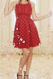Lauren Conrad Women's Size 2 Disney Minnie Mouse Red Polka Dot Sleeveless Dress