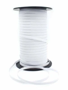 1/4 Inches Braided Hard Elastic - 144 Yards - Color White - Picture 1 of 3