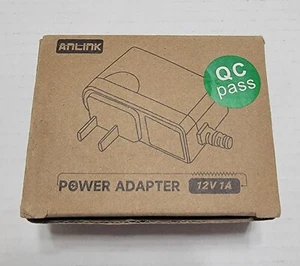 Power Adapter 12V 1A by Anlink with 10 Foot Chord, - Picture 1 of 2