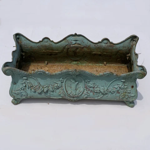 Hinderer's Iron Works 32" Cast Aluminum Planter - vintage jardiniere french 5 Cover