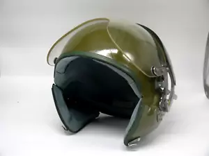 RARE vintage pilot helmet ZSh-3B armored titanium USSR Air Force MI-24 MI-8 - Picture 1 of 9