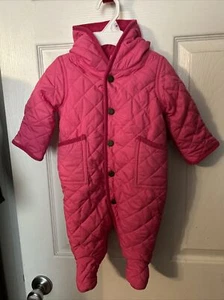 Ralph Lauren Hooded Barn Bunting Quilted Insulated Hooded Snowsuit 3 Month Baby - Picture 1 of 5