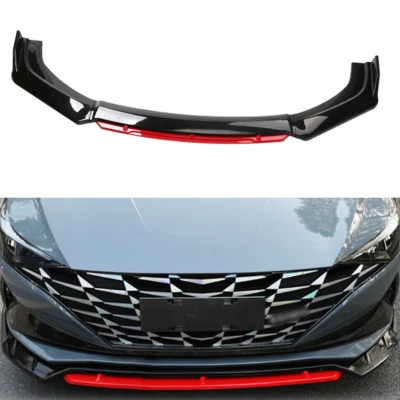 Front Bumper Lip Body Kit Spoiler Splitter For Kia For Hyundai Elantra 2010-22 Foto 1 de 4