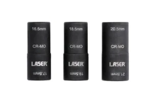 Double Ended Wheel Nut Socket Set 3pc 16.5MM 17.5MM 18.5MM 19.5MM 20.5MM 21.5MM - Picture 1 of 14