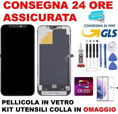 DISPLAY LCD OLED GX PER APPLE IPHONE 12 PRO MAX TOUCH SCREEN VETRO SCHERMO