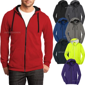 MENS Warm Fleece Full Zip Hoodie Jacket Hoody Sweater Pockets XS-XL 2XL 3XL 4XL - Picture 1 of 9