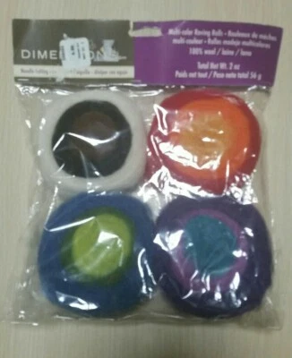 100 % Wool Roving for Needle Felting Dimensions New Rainbow Multi Colors 2 oz. - Image 1 of 2