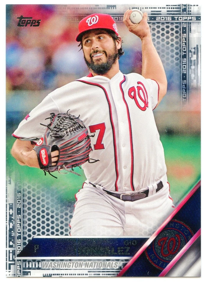 2016 Topps Gio Gonzalez Black #47 -/65 - Washington Nationals - Image 1 of 1