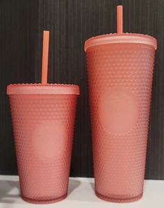 Vaso Starbucks LIMONADA ROSA Soft-Touch Tachonado 2022 - AUTÉNTICO - NUEVO con ETIQUETAS - Imagen 1 de 11