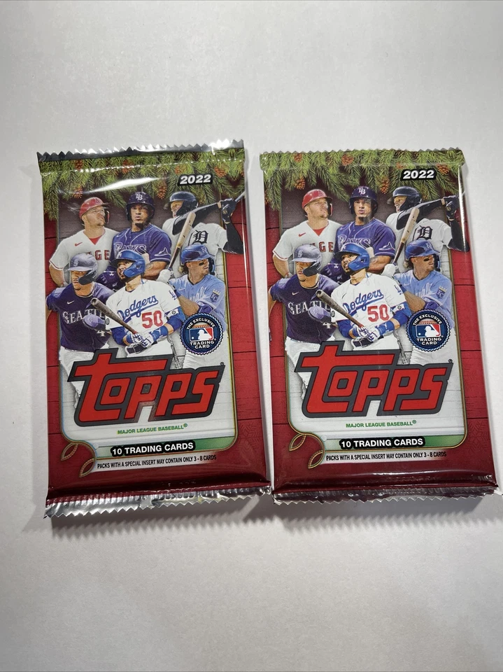 2022 Topps Holiday Baseball Factory 10 Card Pack From Mega Box SP? RC?