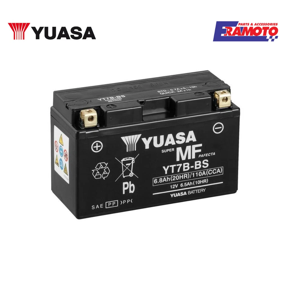 Yuasa Yt7B-Bs Activated Battery For DUCATI PANIGALE V4 1100 1199 1299 959 11-23 - Image 1 of 4