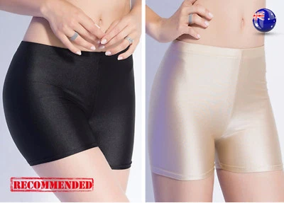 Mujeres Brillante Metálico Mojado Look Undie Pantalones Cortos Seguridad Ropa Interior Pantalones Cortos Bragas Foto 1 de 4