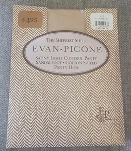 Evan-Picone Panty Hose NUDE Slim/Med Satiny Light Control Panty Sandalfoot - Picture 1 of 3