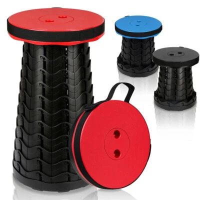 Tragbarer Klappstuhl Klapphocker Campingstuhl Angelstuhl Schwarz; Rot; Blau - Bild 1 von 4