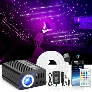 750Pcs Fiber Optic Car Home Headliner Star Light Kit Roof Twinkle &Meteor Lights - Picture 1 of 16