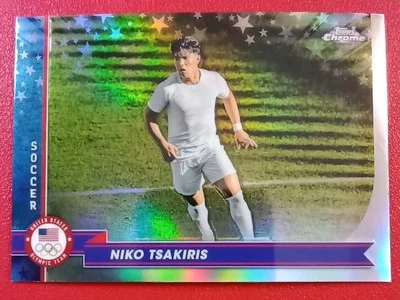 Niko Tsakiris Refractor 2024 Topps Cromo Juegos Olímpicos de Estados Unidos #178 Fútbol MLS Foto 1 de 3