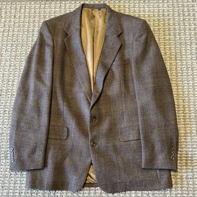 Christian Dior Men’s Wool Glen Plaid Tweed Sport Coat Blazer Jacket 42R - Image 1 of 4
