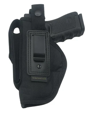 OWB Gun Holster for Glock Sig S&W Ruger Compact - Thumb Break & Mag Pouch, Pick - Image 1 of 4