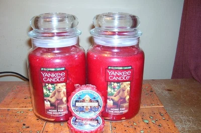 yankee candle 22oz JAR HOME FOR THE HOLIDAYS + 2 ORIGINAL TARTS - Image 1 of 4