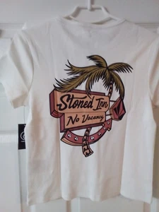Volcom Stoned Inn kurzärmliges Damen T-Shirt weiß Medium neu mit Etikett - Bild 1 von 5