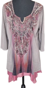 Unity World Wear Damen Medium Tunika Oberteil Mehrfarbig mit Sequenz - Bild 1 von 7