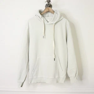 Buck Mason Pastel Grey Distressed Hoodie Sweatshirt Size M - Picture 1 of 6