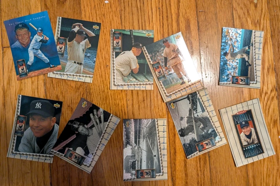 Conjunto Upper Deck Mickey Mantle Baseball Heroes 1994 # 64-72 Foil quase perfeito - Imagem 1 de 2