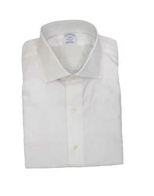 Brooks Brothers Regular Non-Iron All Cotton 16-32/33 English Collar White - Image 1 of 4