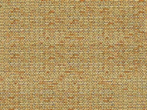 Noch 3-D Printed Cardstock Texture Sheet - Cream Brick 9-13/16 x 4-15/16'' 25 x - Image 1 of 1