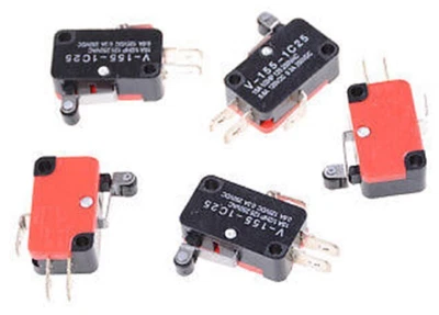 5-Pack V-155-1C25 Standard Roller SPDT Micro Switch Short Handle Snap Action - Image 1 of 4