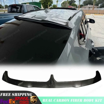 Carbon Fiber Rear Roof Spoiler Window Top Wing Lip For BMW X4M F98 2019 2020+ - Image 1 of 4