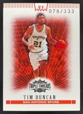 Tim Duncan 2007-08 Topps Triple Threads /333 #21 Spurs - Image 1 of 4
