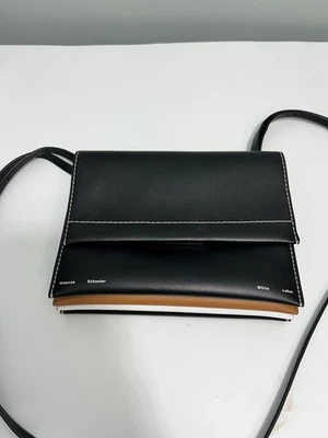 Bolso Proenza Schouler Negro Proenza Schouler Etiqueta Blanca Pequeño Acordeón Solapa Foto 1 de 4