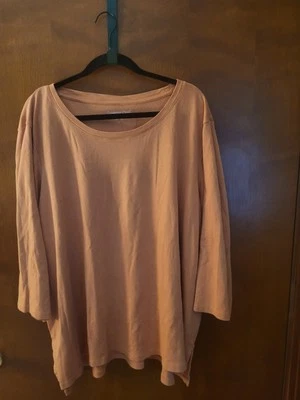 Top Cold Water Creek manga 3/4 cuello redondo naranja talla 3XL 100 % algodón Foto 1 de 4