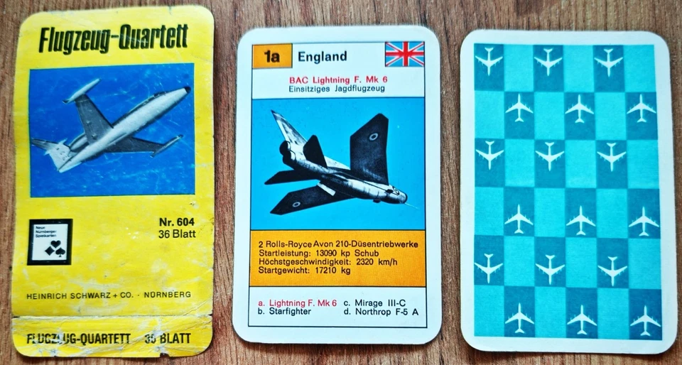 Flugzeug Quartett v. H. Schwarz Nr. 604 - Bild 1 von 1